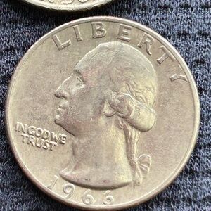 1966 Liberty Quarter Coin with errors nmm